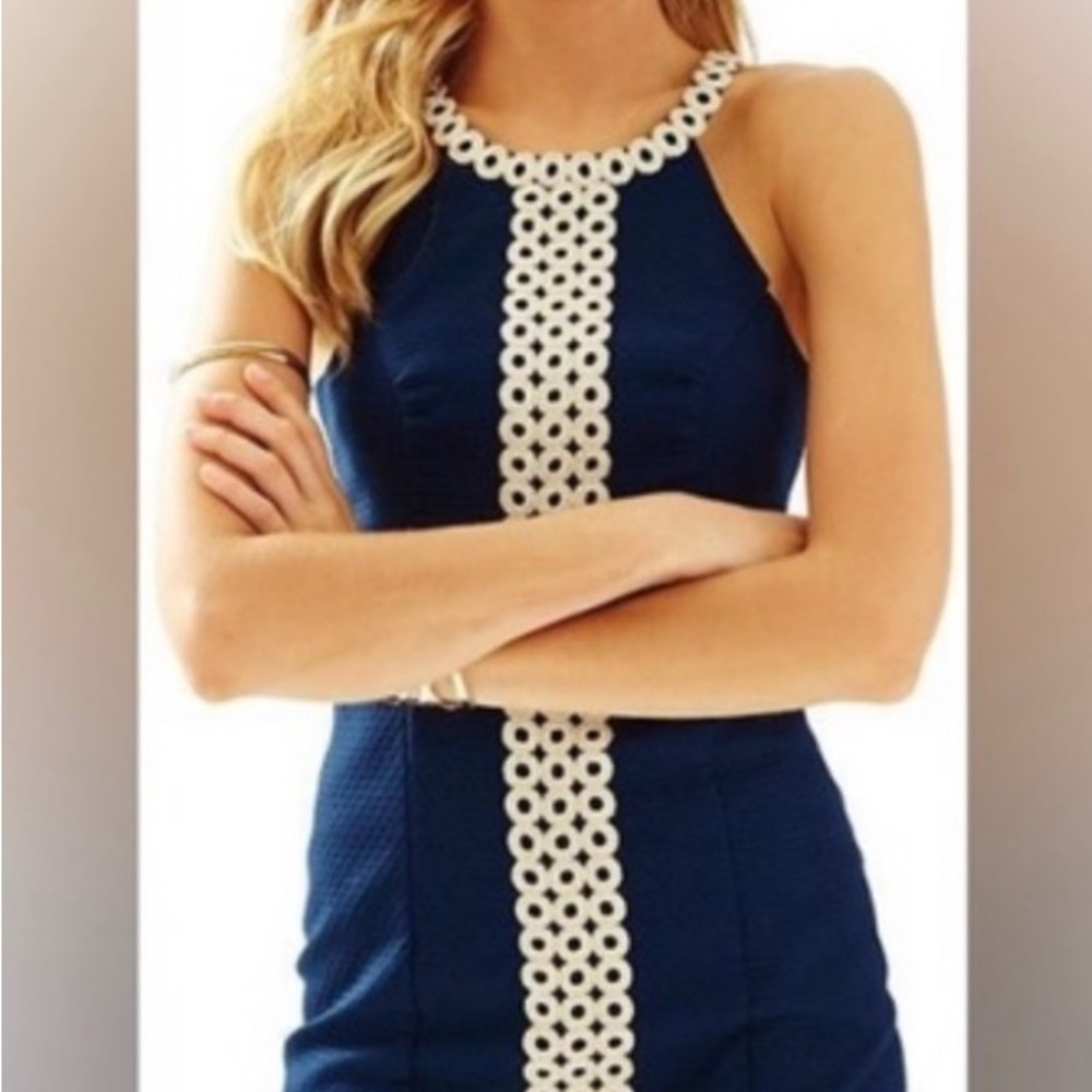 Lilly Pulitzer Navy and Cream Dress